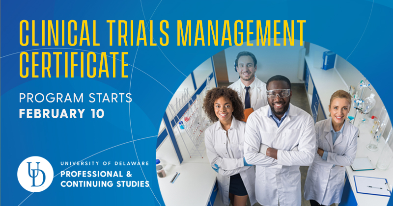 UD PCS Clinical Trials Management online class starts Feb. 10